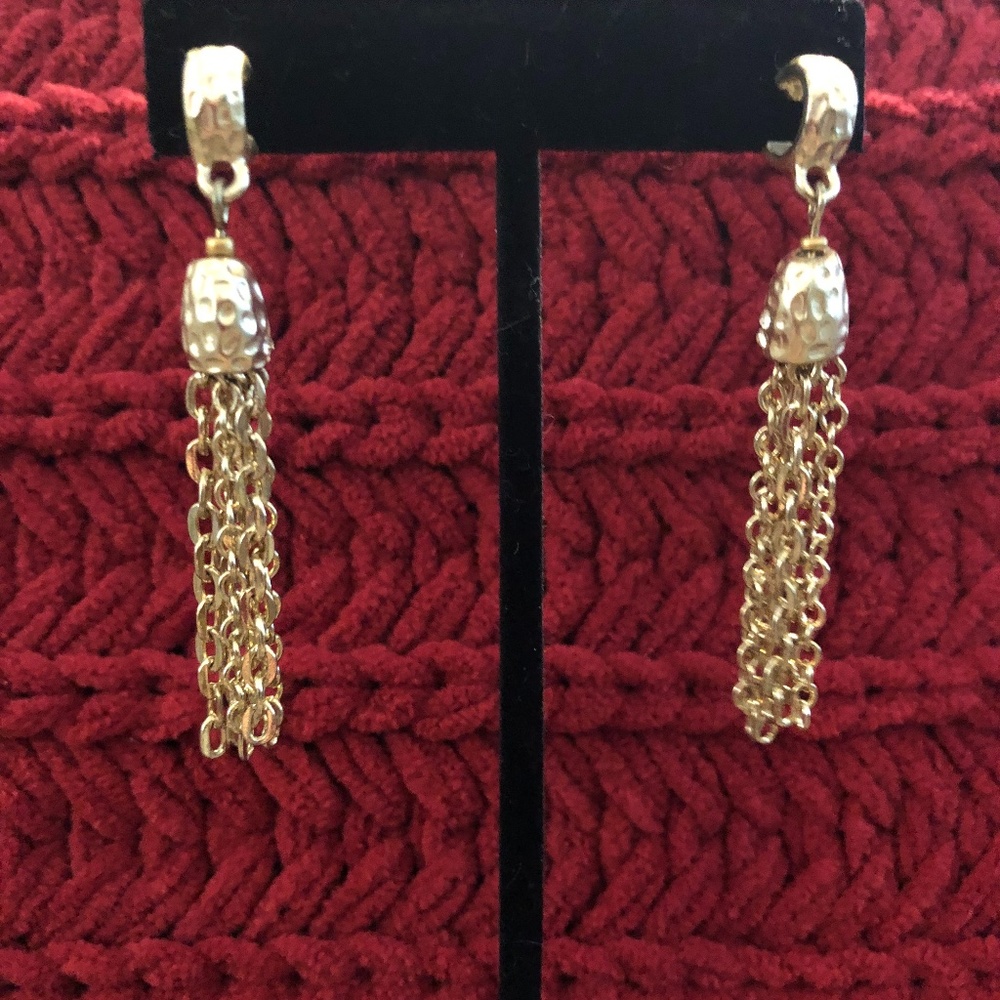 Fun Gold Tone Drop Dangle Earrings